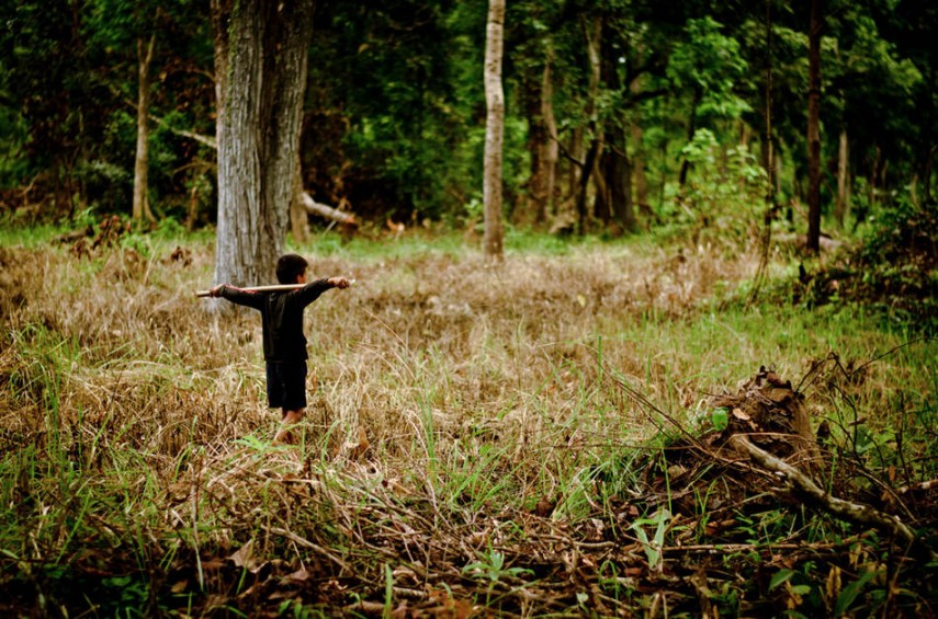 Infancia especial y horrible: los niños pobres de Camboya capturan y comen tarántulas venenosas